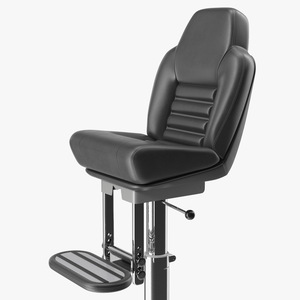 3D Captains Chair Helm Boat Seat No Arms Black model