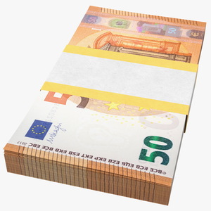 Stack Money 50 Euro 3D model