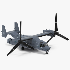 Military Transport Aircraft V 22 Osprey 3D model