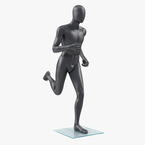 Running Male Dark Grey Mannequin 3D