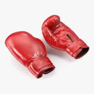 3D Red Training Boxing Gloves