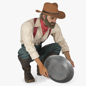 3D Working Gold Rush Miner model