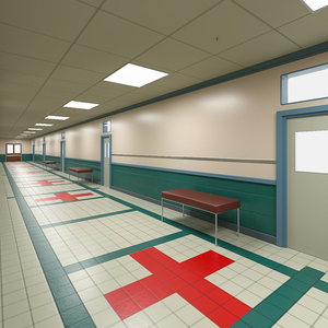 3D Hospital Hallway