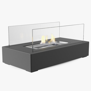 3D Black Bioethanol Burner model