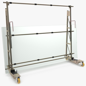 Heavy Duty Steel Glass Transport Rack 3D