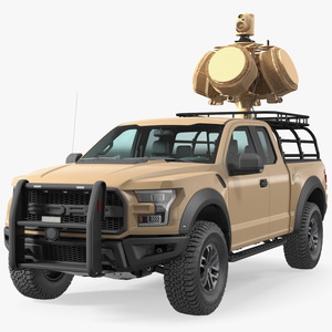 Ford F150 Raptor with X-MADIS Anti Drone System 3D