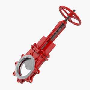 Bidirectional Knife Gate Valve Red 3D model