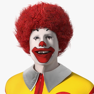 Ronald McDonald Clown Fur Rigged 3D