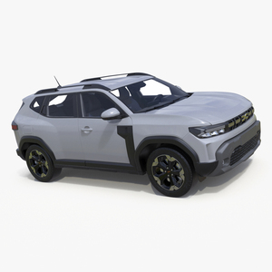 3D Dacia Duster 2024 Crossover White model