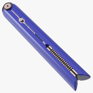 3D model Woman Hair Straightener Dyson Corrale Blue Closed State