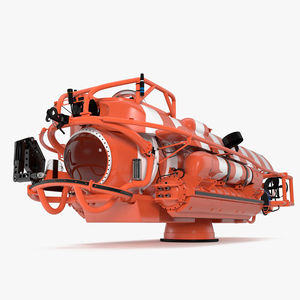 3D Rescue Submarine Orange model