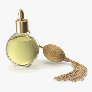 3D Golden Perfume Bottle Pump with Hose