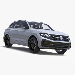 Volkswagen Touareg 2024 White Lights On 3D model