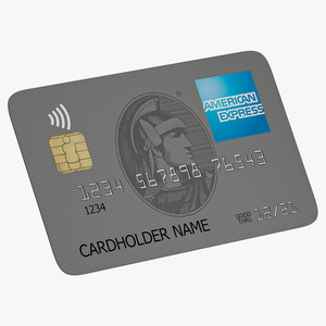 3D American Express Credit Card model