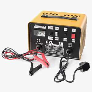 3D Car Battery Charger Anesty Yellow model