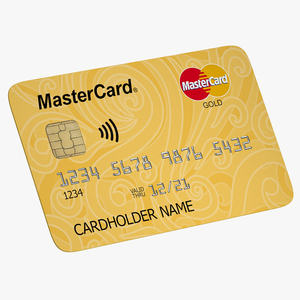 MasterCard Gold Credit Card 3D