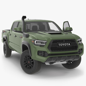 Toyota Tacoma TRD Pro Army Green 2021 Rigged 3D model