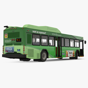 Gillig Low Floor Hybrid Bus Intercity Transit Rigged 3D