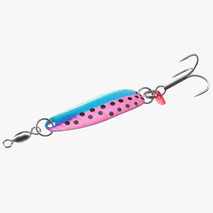 3D Rainbow Trout Trolling Spoon Lure model