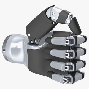 3D Dexterous Robotic Hand Left Rigged for Cinema 4D model