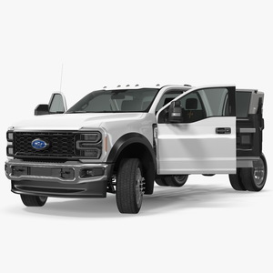 3D model Super Duty F550 2023 Ford Long Cab Rigged for Cinema 4D