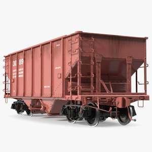 3D Railway Hopper Car model