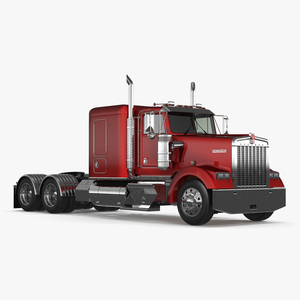 3D Kenworth W900 Tandem Truck