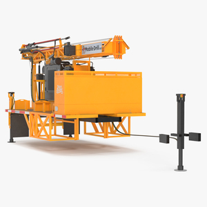 3D model B-51 Mobile International Drilling Rig Orange