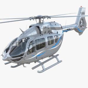 Corporate Transport Helicopter Airbus H145 Rigged 3D model