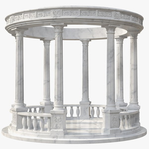 Marble Round Colonnade 3D