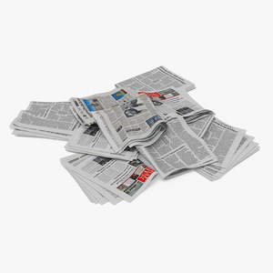 3D Pile of Newspapers model