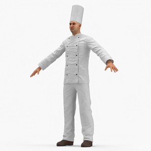 Chef A-Pose for 3D Print 3D model