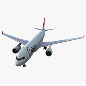 Jet Airliner Airbus A330-200 Northwest Airlines 3D