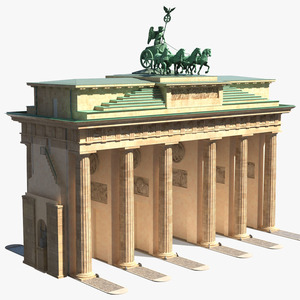 3D Brandenburg Gate Triumphal Arch