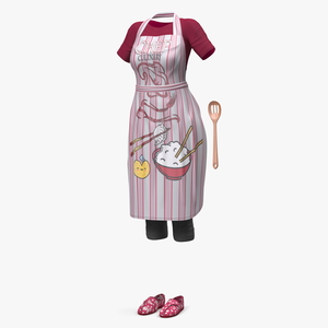 3D model Clothes Set Kitchen Style