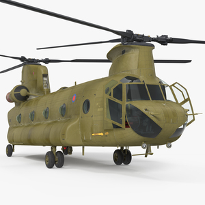 Heavy Helicopter CH 47 Chinook Rigged 3D