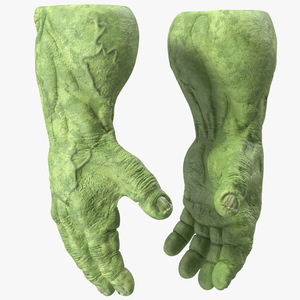 3D Hulk Hands Rigged for Modo