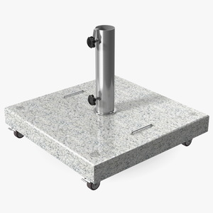 3D Light Granite Base on Wheels model