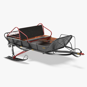 3D model Snowmobile Sled