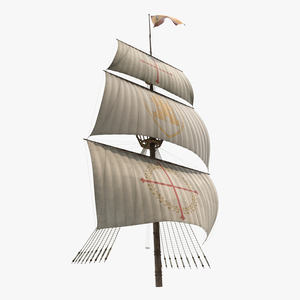 Sailing Ship Main Mast 3D