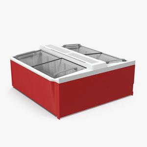 Sliding Glass Top Display Chest Freezer 3D model