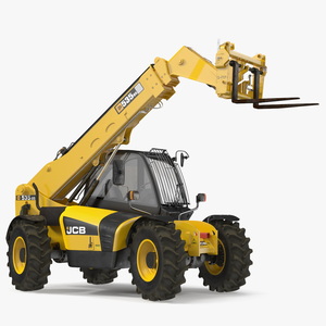 3D model Telehandler JCB 535 Rigged for Cinema 4D