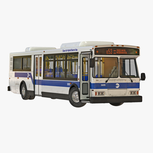 MTA New York City Bus Q53 Rigged 3D