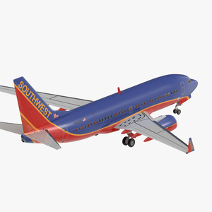 3D model Boeing 737 700 Southwest Airlines Rigged