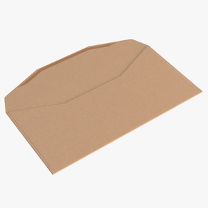 3D model Craft Paper Trapezium Envelope