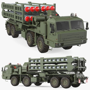 3D model Vityaz S 350E 50R6 Missile Launcher