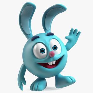 3D GoGoRiki Rabbit Character Happy Pose