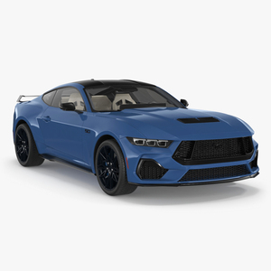 Ford Mustang 2024 Blue 3D