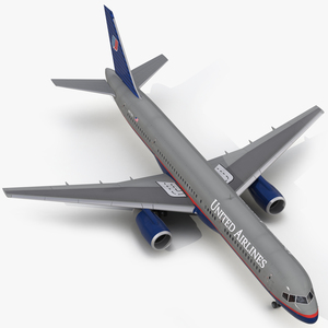 3D model Boeing 757 200 United Airlines