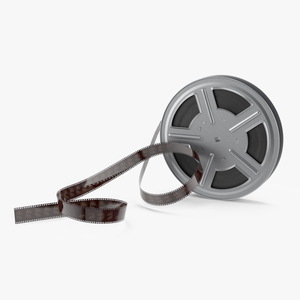 Vintage Film Reel and Strip 3D